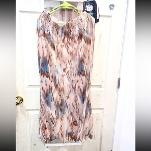 Abstract Blue and Brown Maxi skirt